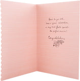 Hallmark anniversary greeting card with a 3D champagne glass design, perfect for celebrating couples.