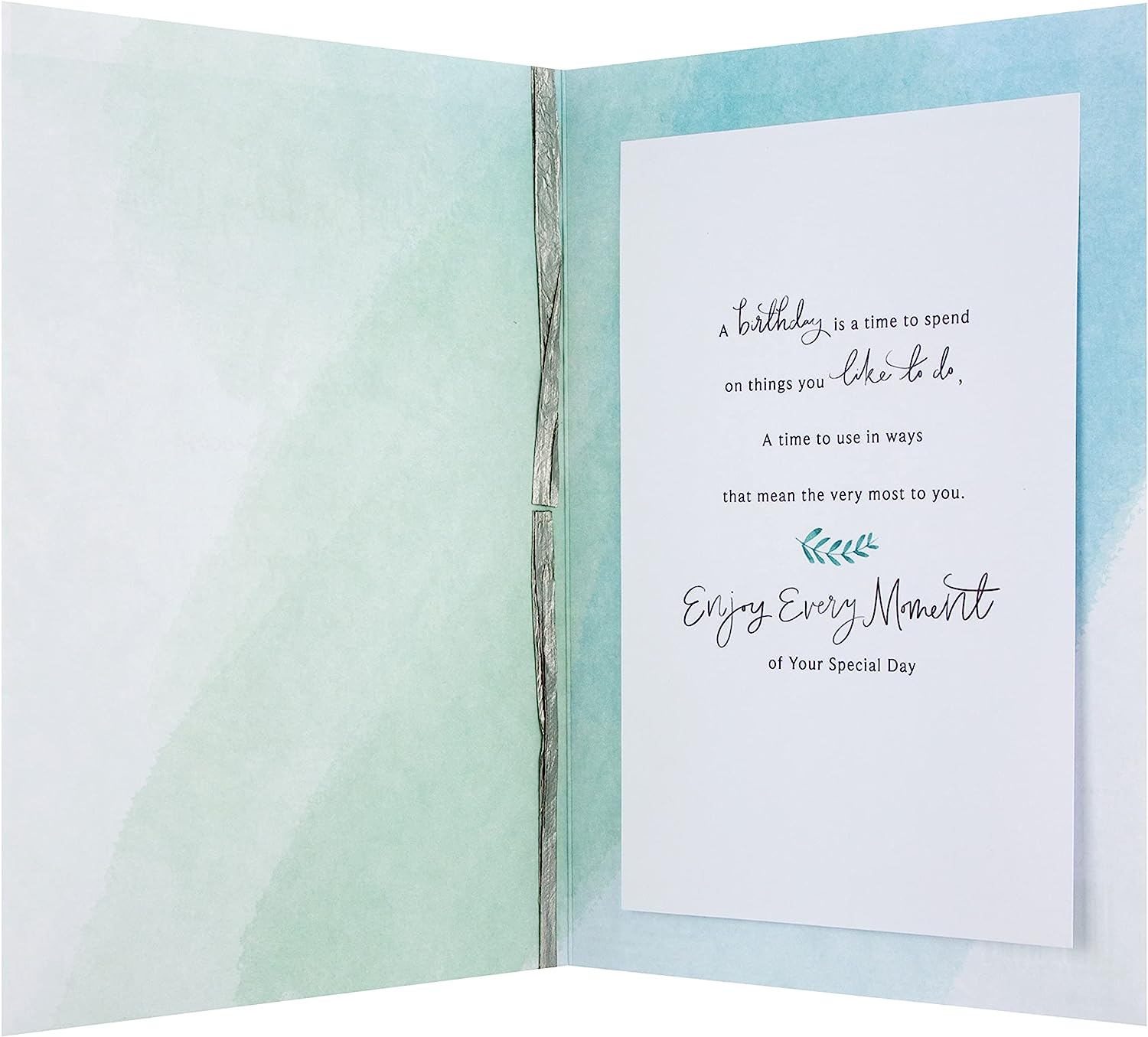 Hallmark greeting card with classic text design and heartfelt verse, featuring elegant typography suitable for birthday celebrations.
