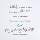 Hallmark greeting card featuring classic text design and heartfelt verse, perfect for birthday celebrations.