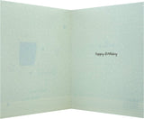Hallmark birthday greeting card for brother featuring glitter embellishments and a fun beer and burger design.