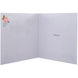 Hallmark birthday greeting card for sister featuring flowers and star design with colorful illustrations and heartfelt message.