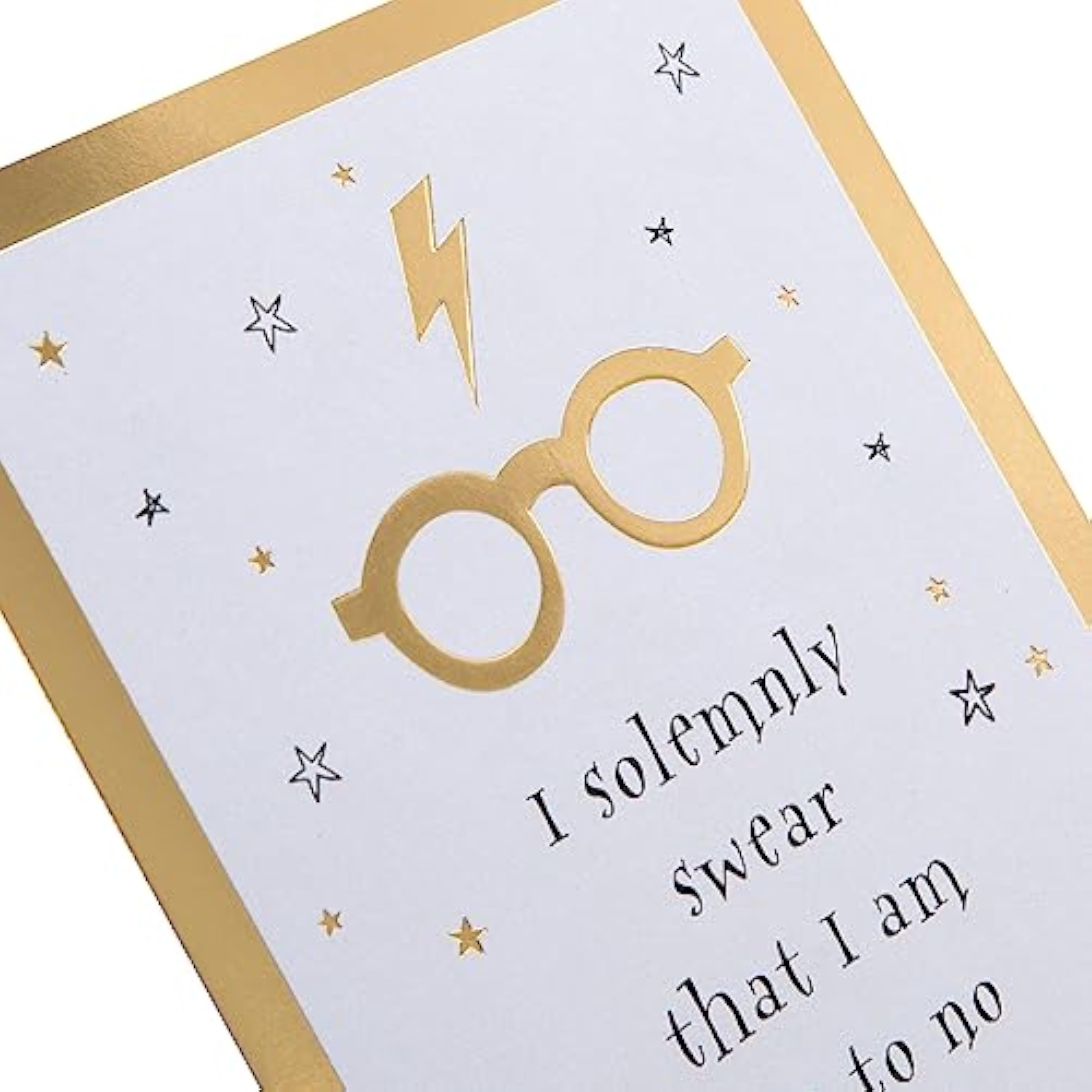 Hallmark Harry Potter Marauder's Map quote greeting card with word search activity, featuring magical design and Hogwarts-themed graphics.
