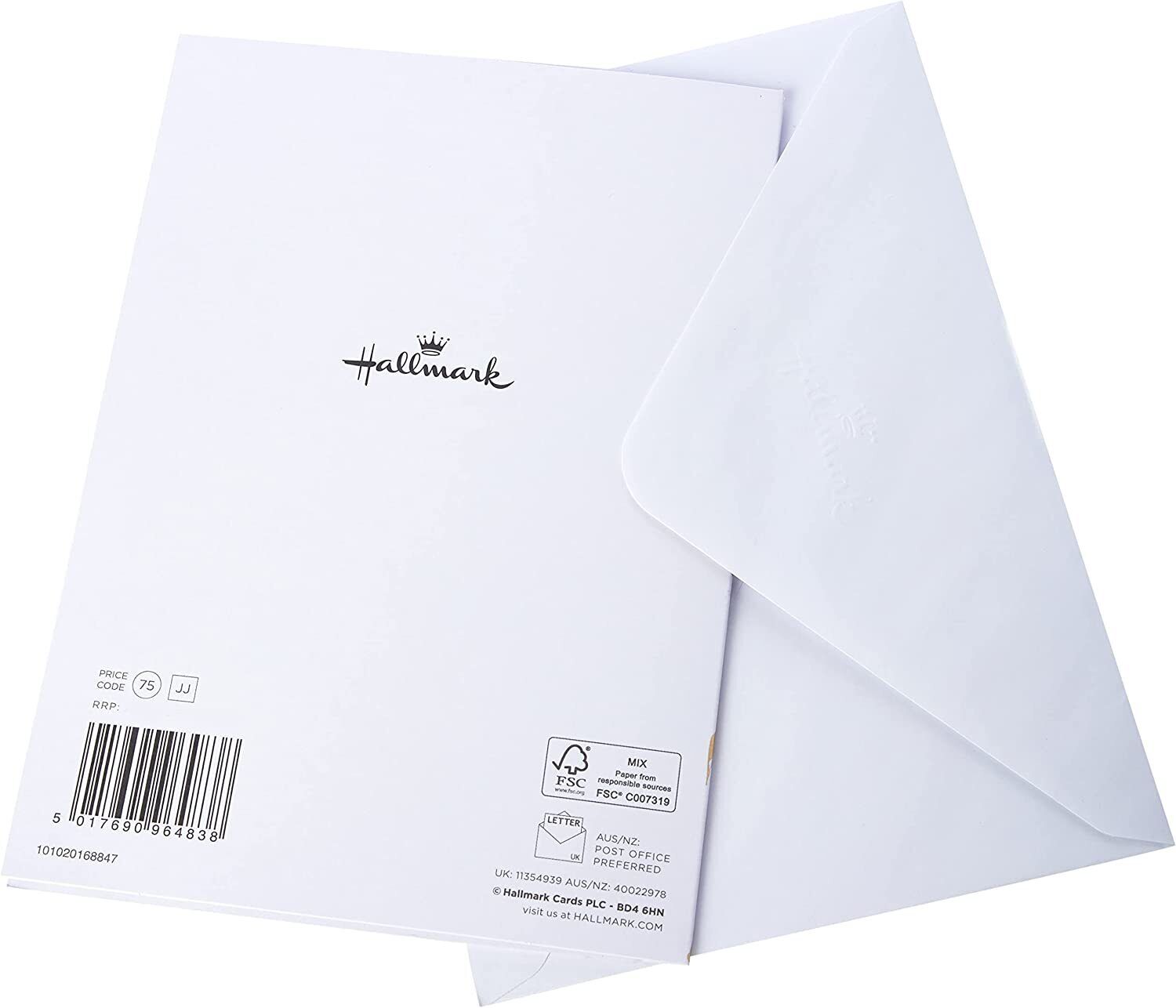 Hallmark sympathy greeting card featuring a contemporary floral design with soft, muted colors and elegant flower illustrations.