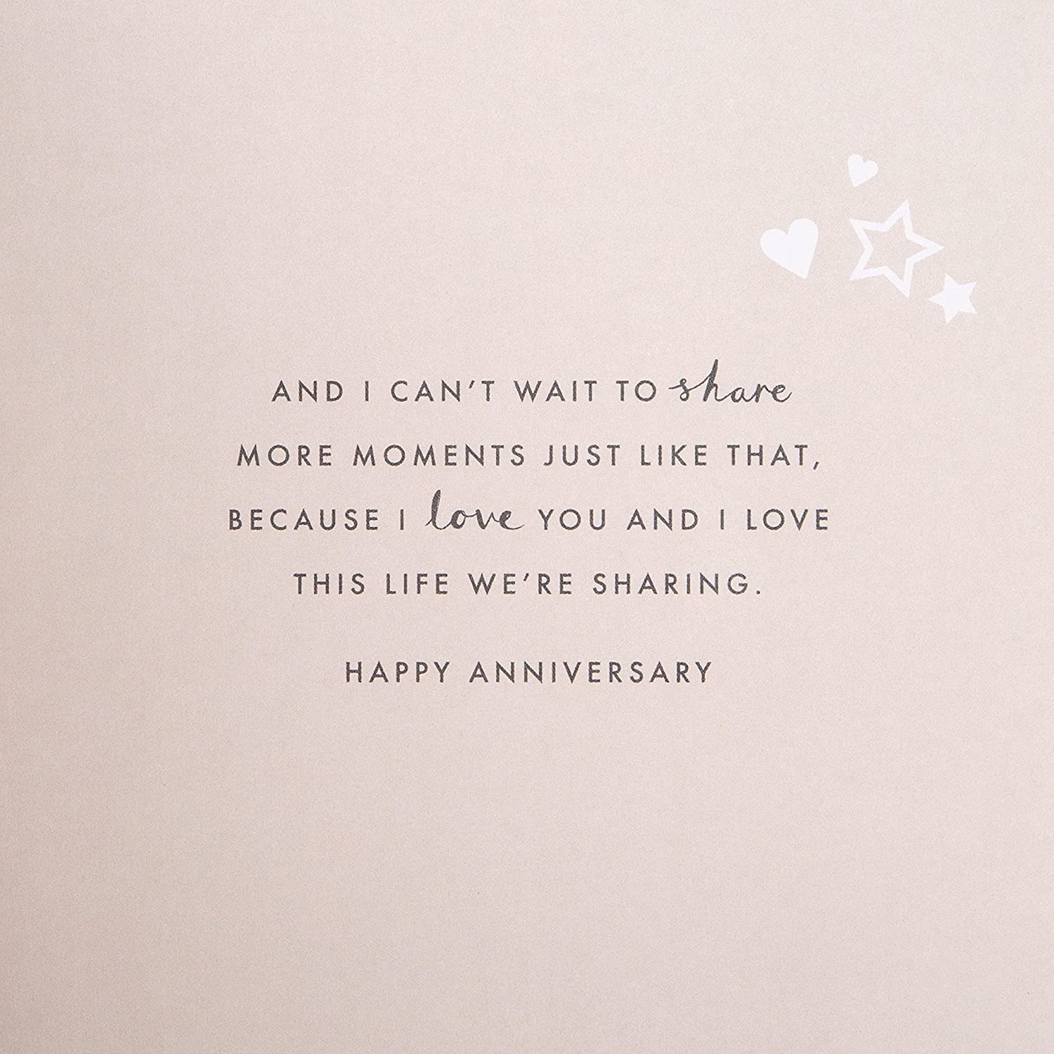 Gold laser-cut Hallmark anniversary greeting card for husbands, featuring intricate design and elegant craftsmanship.
