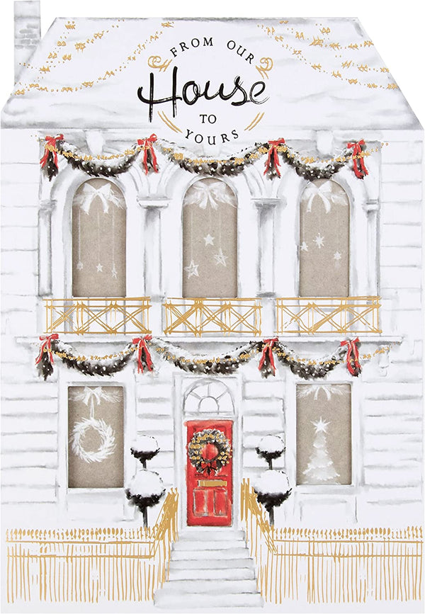 Hallmark Luxury House to House Christmas Card 'Happiest Times' with festive holiday design and elegant greeting message.