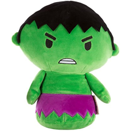 Hallmark Marvel Hulk Itty Biggy soft toy greeting card featuring a plush Hulk character on the front.
