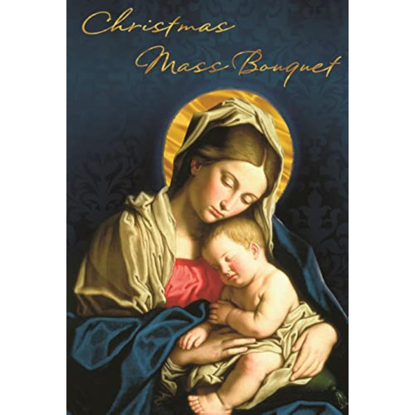 Hallmark Mary & Jesus religious Christmas greeting card with festive illustration and holiday message.