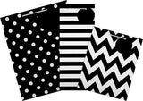 Black Hallmark greeting card gift bag bundle with three essential sizes, suitable for multiple occasions.