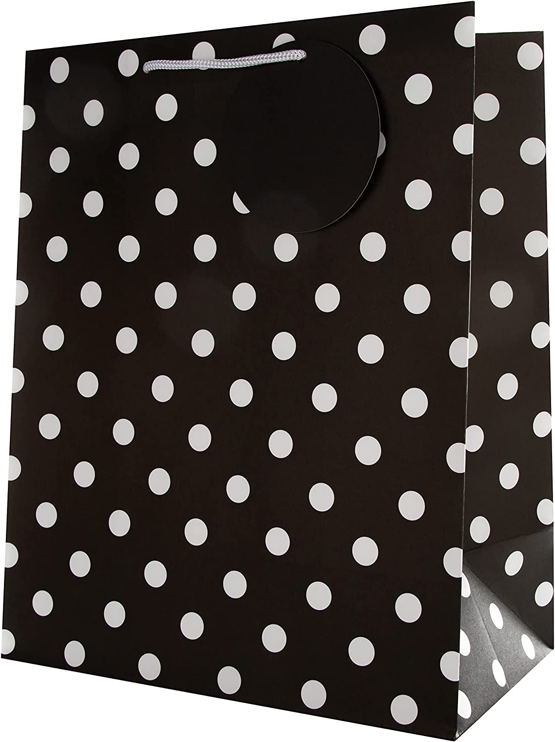 Set of three black Hallmark greeting card gift bags in different sizes, perfect for multiple occasions.