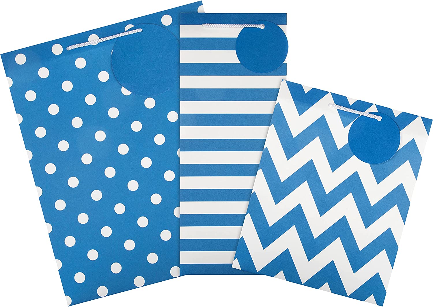 Set of four medium Hallmark greeting card gift bags in various designs, perfect for multiple occasions.