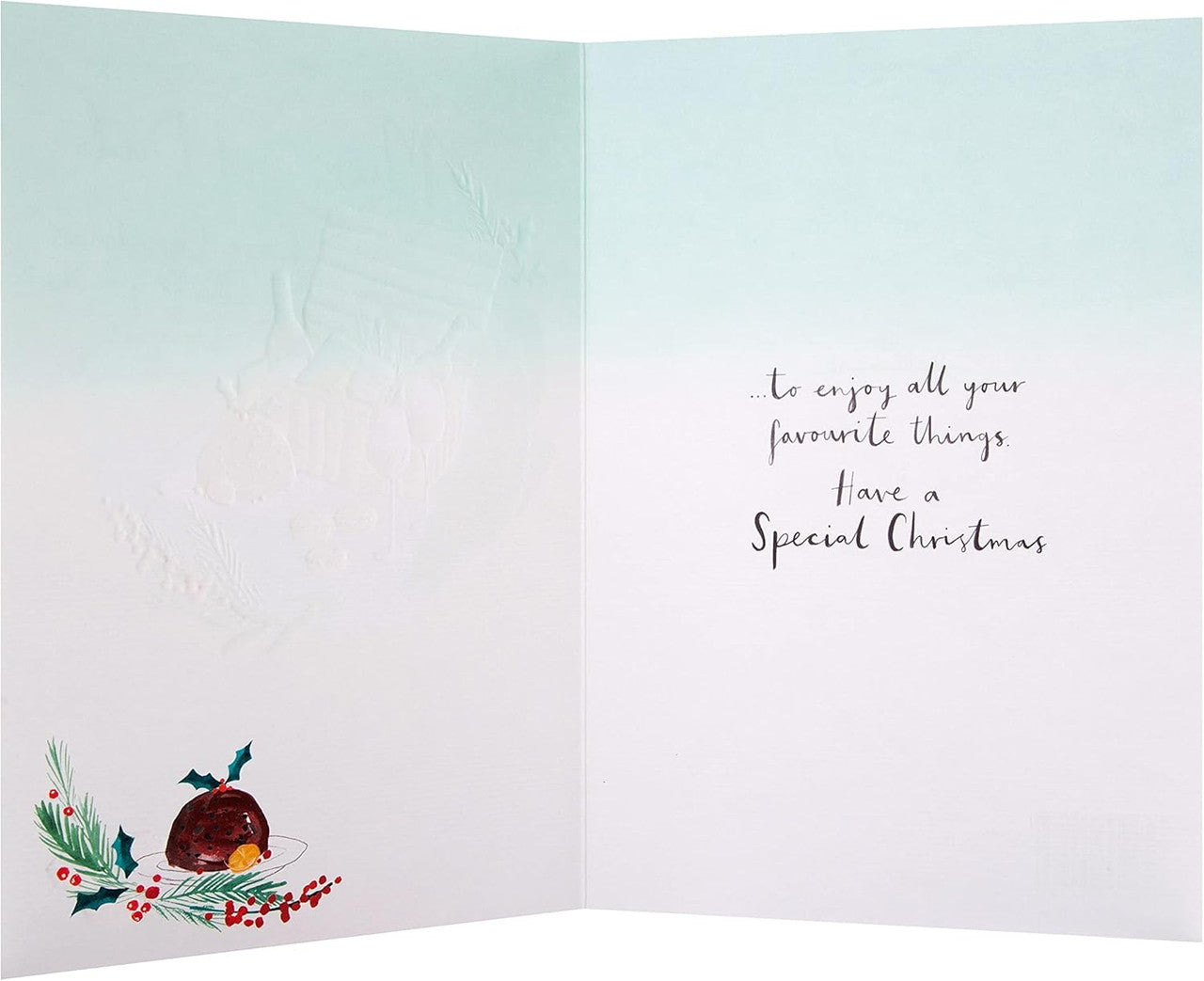 Hallmark Mum & Dad Christmas Card with 3D design and red foil accents, featuring festive holiday imagery and heartfelt message.