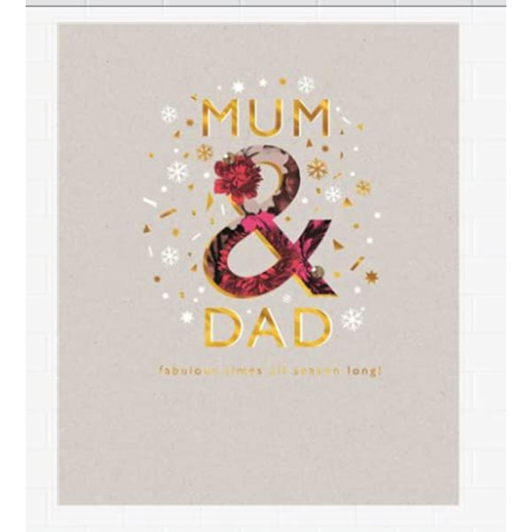 Hallmark Mum & Dad Christmas Card with Love featuring festive holiday design and heartfelt message for parents.