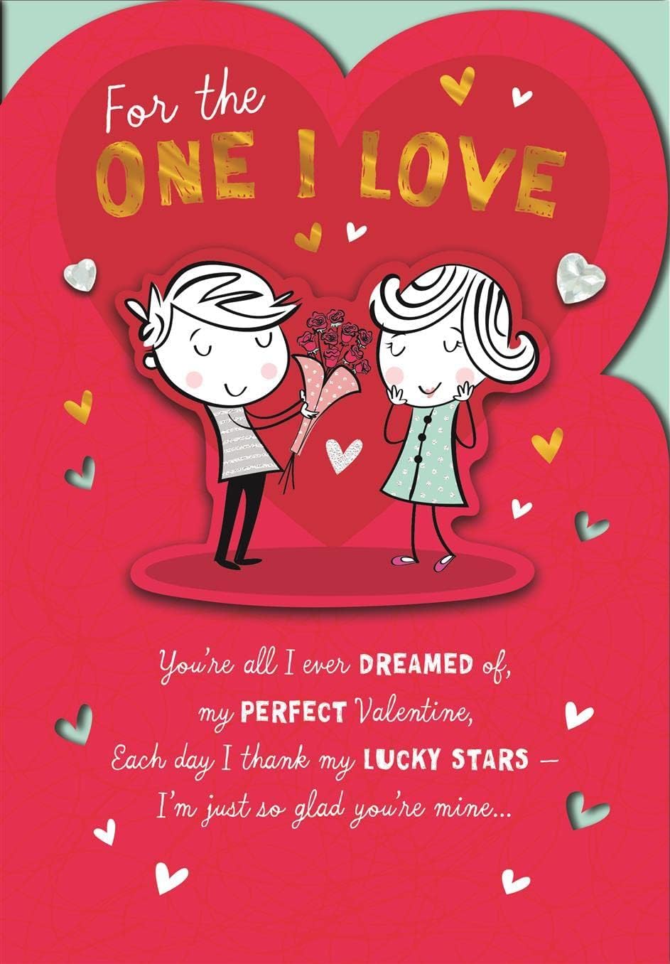 Hallmark Valentine's Day greeting card with romantic "You're All I Ever Dreamed of" message, featuring love-themed design.