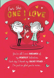 Hallmark Valentine's Day greeting card with romantic "You're All I Ever Dreamed of" message, featuring love-themed design.