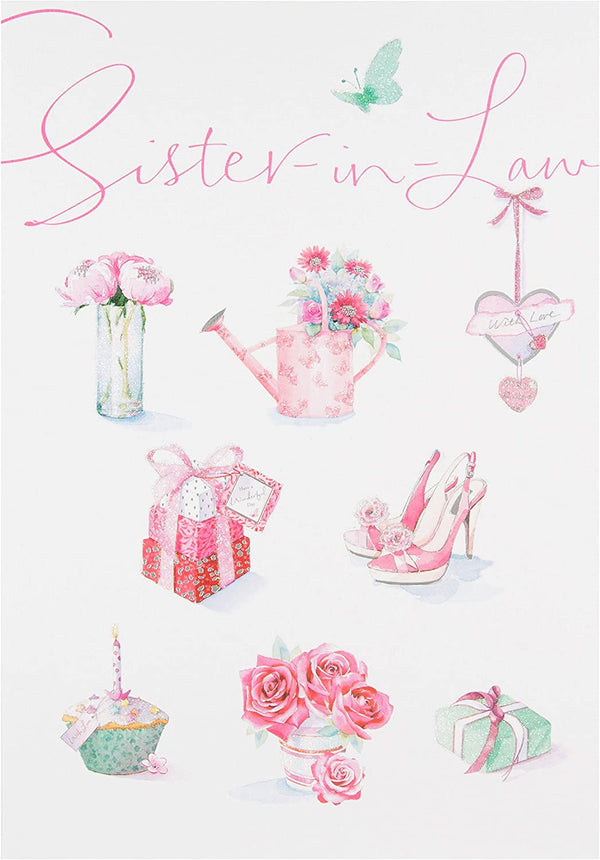Hallmark Sister-in-Law birthday greeting card with floral design and heartfelt message for celebrating special occasions.