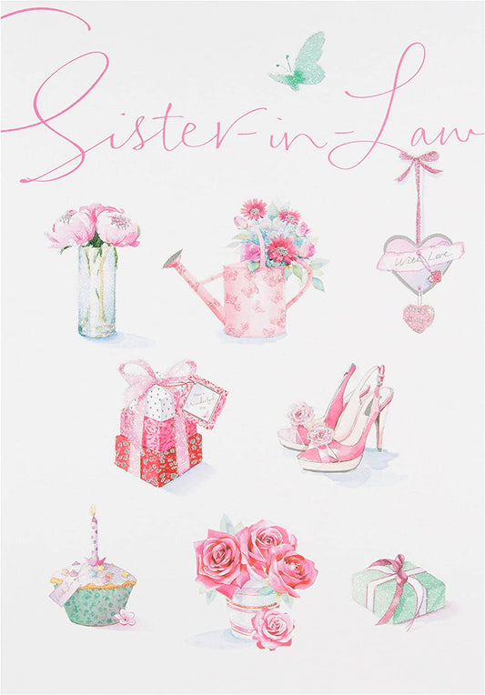 Hallmark Sister-in-Law birthday greeting card with floral design and heartfelt message for celebrating special occasions.