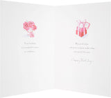 Hallmark Sister-in-Law birthday greeting card with colorful floral design and heartfelt message inside.