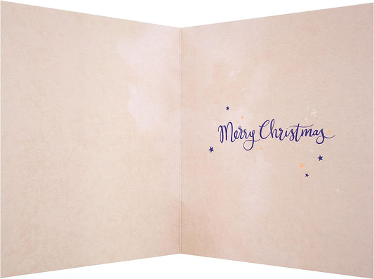 Contemporary Hallmark Christmas greeting card featuring the "Sometimes Magic in The Air" design with festive holiday imagery.