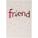 Gold foil friendship birthday greeting card featuring sunny text design from Hallmark, with colorful and cheerful artwork.