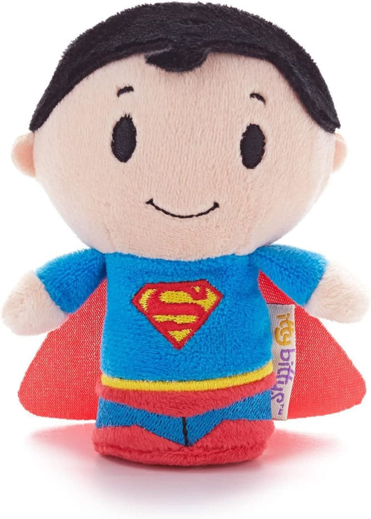 Hallmark Superman Itty Bitty plush toy featuring a soft, cuddly Superman character from DC Comics on a plain background.