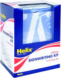 Helix 150mm signwriting kit with brushes and tools for detailed hand lettering and sign creation.