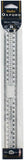 Blue Helix Oxford 30cm folding ruler extended, showcasing durable plastic construction and compact design for precise measuring.