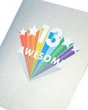 Shiny Stars Foil Design Happy 13th Birthday Card