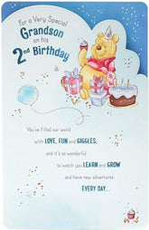 Winnie The Pooh for A Special Grandson On His 2nd Birthday Card