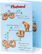 Husband Birthday Card with Sloths
