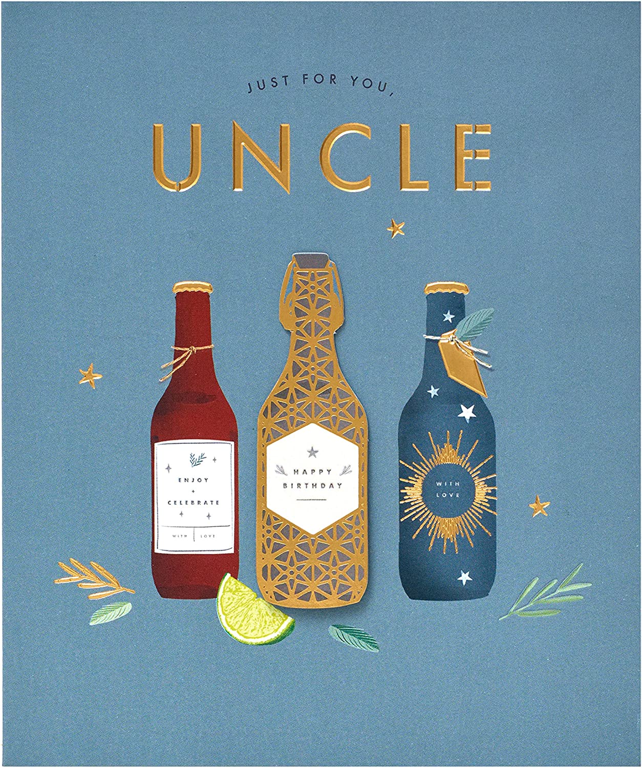 Contemporary Beer Design Uncle Birthday Card