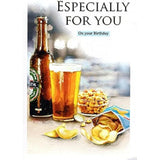 ICG Essence Range Ltd Open Birthday Card featuring beer design, perfect for celebrating with a stylish greeting card.