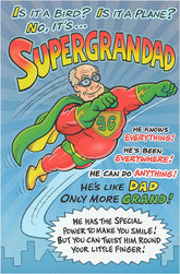 Super Grandpa Father's Day Card Flying Superman