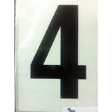 Waterproof Ivy Stationery Wheelie Bin Number 4 sticker on a clear background, designed for outdoor bin labeling.