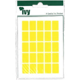 Bright yellow 12x18mm labels from Ivy Stationery, pack of 175, ideal for organization and tagging purposes.