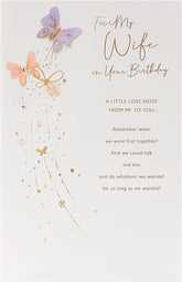 A Little Love Note Butterflies Wife Birthday Card