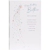 Birthday Card for Brother with Envelope - Lovely Design with Shooting Star