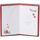 UK Greetings Christmas Card for Her/Partner - Gold Heart Design