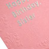 Contemporary Braille Patterned Sister Birthday Card