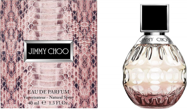 Jimmy Choo women's fragrance Eau de Toilette spray 40ml, with a sleek glass bottle and elegant design.