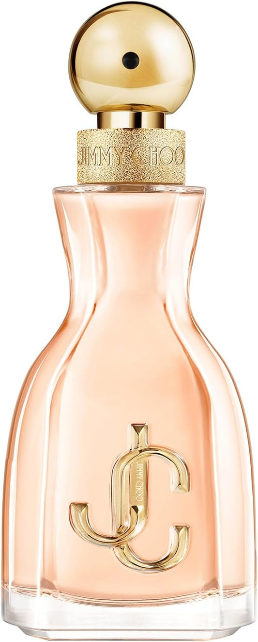 Jimmy Choo I Want Choo Eau de Parfum spray for women, 40ml bottle, elegant glass packaging with floral accents.