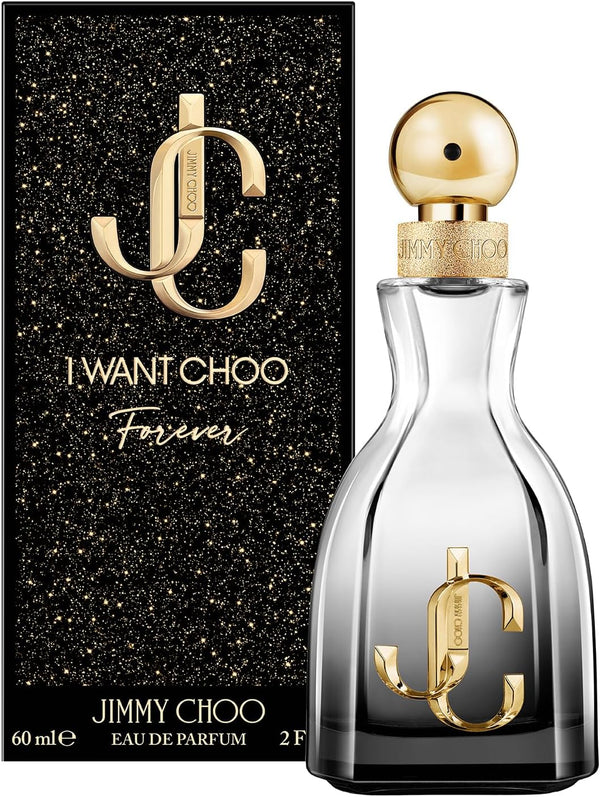Jimmy Choo I Want Choo Forever Eau de Parfum spray for women, 60ml bottle with elegant design and floral fragrance.