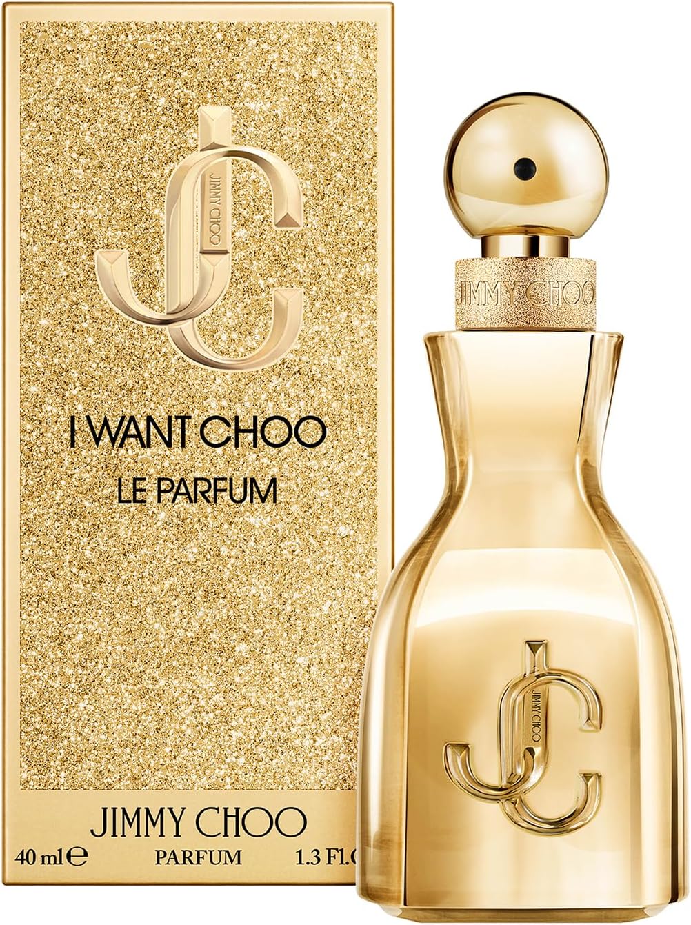 Jimmy Choo I Want Choo Le Parfum Eau de Parfum spray for women, 40ml, showcasing the elegant perfume bottle.