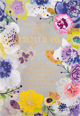 Traditional Floral Design Birthday Card