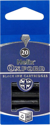 Oxford 219821 Helix Ink Cartridges - Black (Pack of 20)