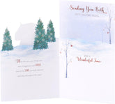 Snowmen Couple in Festive Snow Scene to Both of You