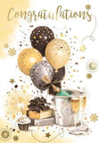 Kingfisher congratulation greeting card with colorful "Congrats" design on high-quality cardstock.