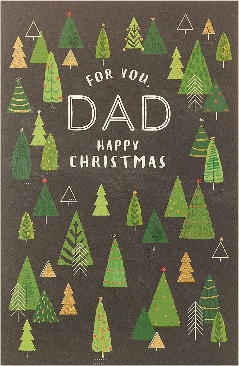 Christmas Tree All Over Pattern Dad Christmas Card