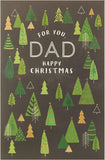 Christmas Tree All Over Pattern Dad Christmas Card