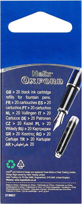 Oxford 219821 Helix Ink Cartridges - Black (Pack of 20)