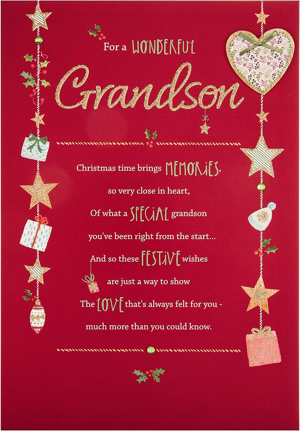 Wonderful Grandson Christmas Card
